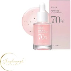 تصویر سرم نیاسینامید آنوا 70% مدل هلو کره ای اصلی و اورجینال Peach 70 Niacin Serum Anua