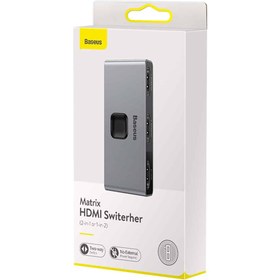 تصویر سوییچ دو پورت باسئوس مدل HDMI Switcher 