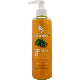 تصویر ژل شستشو صورت ژینووا مدل زردچوبه و گشنیز حجم 200 میلی لیتر Genoa face wash gel, turmeric and coriander, volume 200 ml