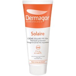 تصویر ضد آفتاب بی‌رنگ +SPF50 پوست نرمال تا خشک درماگور Dermagor colorless sunscreen +SPF50 for normal to dry skin