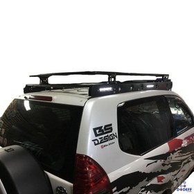 تصویر باربند( تخت و سبدی) تویوتا پرادو 120 دودرب کمل آفرود (با و بدون سانروف) Roof Rack Toyota Prado 120 