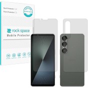 تصویر گلس صفحه نمایش و پشت گوشی سونی Xperia 1 VII (اکسپریا وان مارک 7) مدل نانو هیدروژل شفاف برند راک اسپیس کد SS 