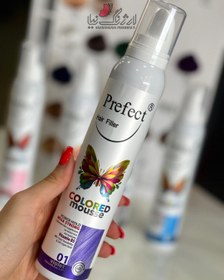 تصویر موس مو رنگی فانتزی موقت پرفکت 01 Prefect رنگ بنفش حجم 150 میل Prefect Colored Hair Mousse 01-Violet 150ml