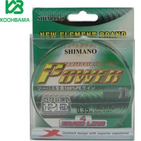 تصویر نخ ماهیگیری ابریشمی (براید) شیمانو SHIMANO POWER سایز 0.35mm 