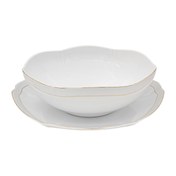 تصویر سرویس قاب و قدح هگزان سپید صدف 