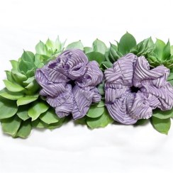 تصویر کش مو اسکرانچی پلیسه Scrunchy denim hair tie