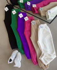 تصویر شلوار جاگر زنانه دورس تو کرکی سایز ۳۶ تا ۴۲ رنگ سبز روشن 