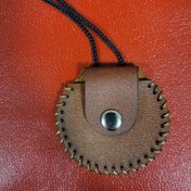 تصویر کیف دعا گردنی کوچک کیف حرز چرم طبیعی 