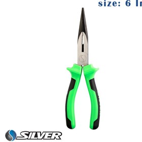 تصویر انبر دم باریک سیلور مدل GTH04A20 سایز 6 اینچ Silver GTH04A20 Long Nose Pliers 6 Inch