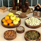 تصویر ظروف پنج تیکه چوبی پذیرایی(پس کرایه) 