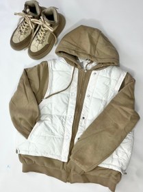 تصویر سویشرت پافر مدل کلاه دار وارداتی 