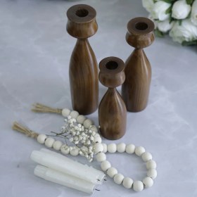 تصویر ست جاشمعی طرح لاله 