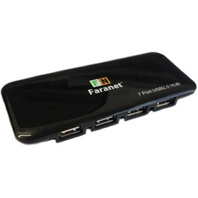 تصویر هاب 7 پورت USB2.0 فرانت Faranet USB2.0 7PORT HUB