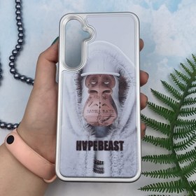 تصویر قاب گوشی سامسونگ گلکسی A55 (سیلیکونی متالیک طرح میمون HAPEBEAST) Samsung Galaxy A55 Phone Case Metallic Silicone With HAPEBEAST Monkey Design