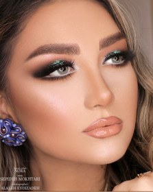 تصویر لنز تماسی طبی/رنگی دهب Sabrin Gray Green Color #5 DAHAB Contact lens