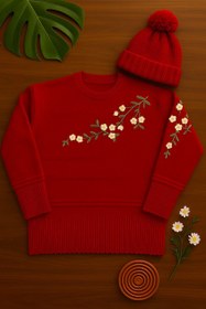 تصویر پلیور دخترونه با گلدوزی 