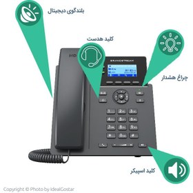 تصویر تلفن تحت شبکه با سیم گرنداستریم مدل GRP2602P Grandstream GRP2602P Corded Networks Telephone