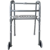 تصویر واکر تاشو چرخدار همراه با صندلی 