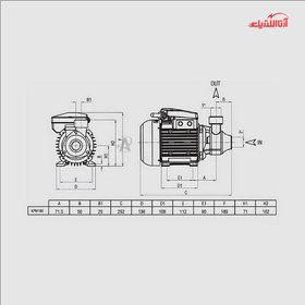 تصویر پمپ آب یک اسب محیطی KPm 100 الکتروژن Electrogen Electrogen PERIPHERAL water Pump KPm 100