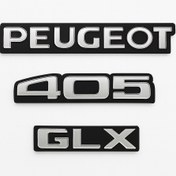 تصویر آرم فابریک پژو 405 نقره ای کریستالی 