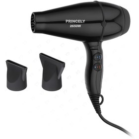 تصویر سشوار 2650 وات پرنسلی مدل 200 ا Princely Hair Dryer PR200AT سشوار مشکی