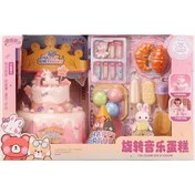 تصویر ست اسباب بازی مدل خانه خرگوشی طرح کیک تولد 