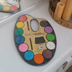 تصویر پالت آبرنگ بزرگ 12 رنگ 