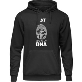 تصویر هودی مشکی دورس داخل کرک طرح دی ان ای کد HB104 BLACK Duras hoodie inside the crack DNA CODE HB104