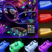 تصویر اتمسفر لایت زیر پایی خودرو مدل فول با ۱۲ ال ای دی 