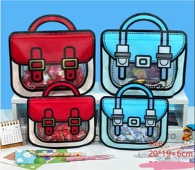 تصویر زیپ‌کیپ فانتزی طرح کیف دسته‌دار - ۲۰×۱۹×۶ سانتی متر 