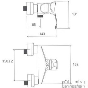 تصویر ست شیرآلات شودر مدل لرد - کروم / شاوری Shouder Set Faucet Lord Model