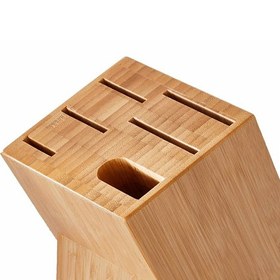 تصویر بلوک چاقو ایکیا HYVLA IKEA Knife block, bamboo