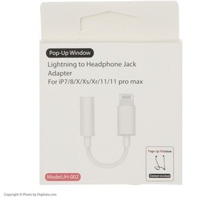 تصویر تبدیل بلوتوثی صدا Lightning To AUX مدل JH-002 ا JH-002 BlueTooth Lightning To AUX Headphone Jack Adapter 