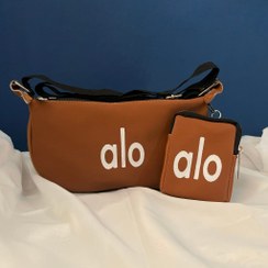 تصویر کیف الو کلاسیک | دو زیپ، کیف هندزفری جدا، دو رنگ قهوه‌ای - قهوه ای 