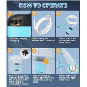 تصویر دوش قابل حملWADEO | کمپینگ،پمپ شارژی برای سفر و طبیعت‌گردی 