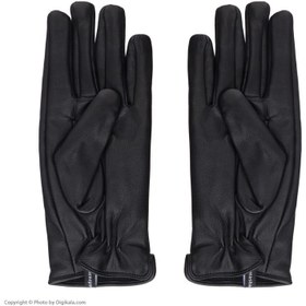 تصویر دستکش مردانه چرم مشهد مدل R0534-001 - زرشکی - 13 