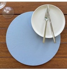 تصویر رانر و زیر بشقابی آبی خدمات آمریکایی اورجینال desen izmir 