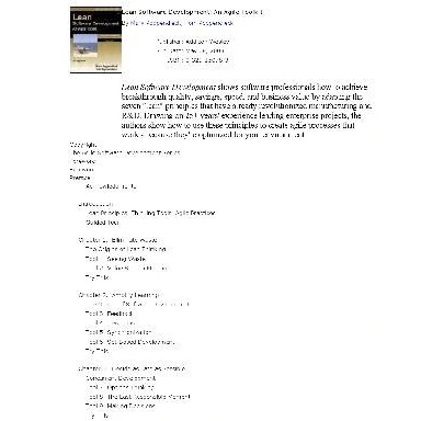 خرید و قیمت دانلود کتاب Lean Software Development: An Agile Toolkit ...