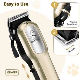 تصویر ماشین اصلاح حیوانات خانگی OMORC GD077B | حرفه‌ای، قدرتمند، بی‌صدا OMORC GD077B Pet Hair Clipper | Professional, Powerful, Quiet