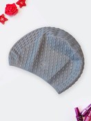 تصویر کلاه شنا سیلیکونی مناسب برای موهای بلند برند اتلیتک ( Athletic ) ضد کلر و ضد آب طوسی 