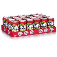 تصویر نوشابه آلمانی فانتا با طعم توت فرنگی و کیوی Fanta Strawberry kiwi بسته 24 عددی 