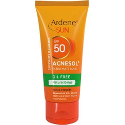 تصویر کرم ضد آفتاب آردن مدل Acnesol SPF50 رنگی بژ طبیعی حجم ۵۰ میلی لیتر 