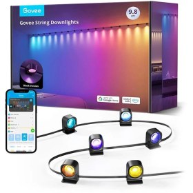 تصویر ریسه هوشمند 3 متری گووی Govee RGBIC String Downlights 