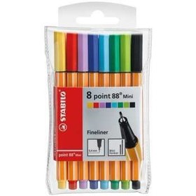 تصویر روان نويس 8 رنگ استابيلو مدل Point 88 Mini ا Stabilo Point 88 Mini 8 Color Rollerball Pen Stabilo Point 88 Mini 8 Color Rollerball Pen