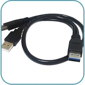 تصویر کابل هارد USB با برق کمکی 