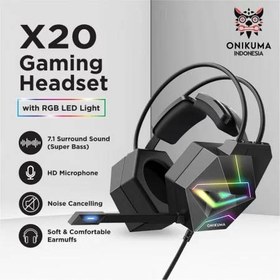 تصویر هدست مخصوص بازی اونیکوما مدل X20 ا Onikuma Gaming Headphones Model X20 Onikuma Gaming Headphones Model X20