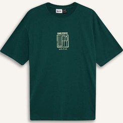 تصویر تیشرت کتان یک تکه با طراحی باکسی و یقه دوچرخه‌ای با طرح پشتی کوتا | Defacto | 931052877 | اورجینال 