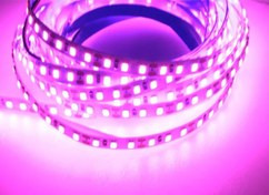 تصویر ال ای دی نواری 12 ولت ۲۸۳۵ صورتی تراکم 120 Pink 12V 120L LED Strip