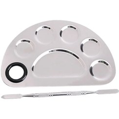 تصویر پالت ترکیب رنگ با کاردک ( استیل ) 