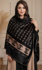 تصویر شال مخمل مشکی براق طرح شنل ترک - مجلسی 
